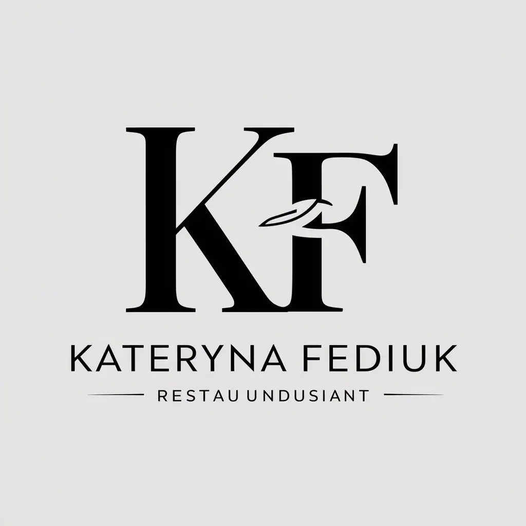 LOGO-Design-for-Kateryna-Feduk-Modern-KF-Monogram-with-Elegant-Typography