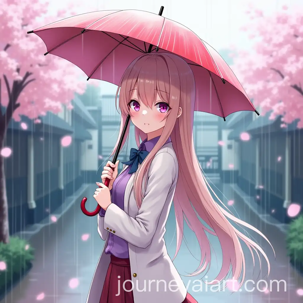 Anime-Girl-with-Umbrella-Under-Falling-Sakura-Petals-in-the-Rain