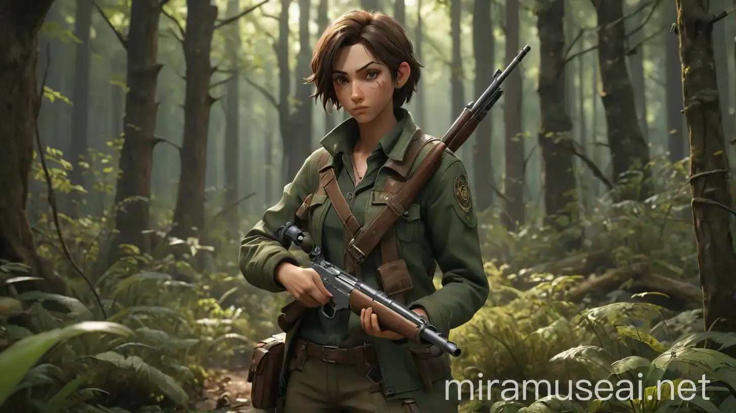 Hunters with Guns in Magical Forest Unreal Engine 3D Render