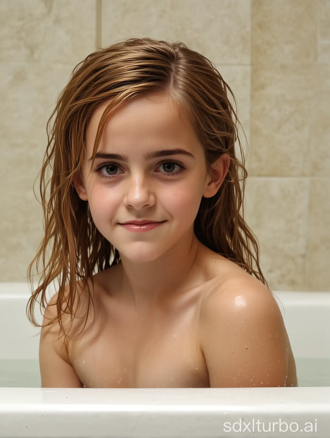 Young-Emma-Watson-with-Long-Hair-Bathing