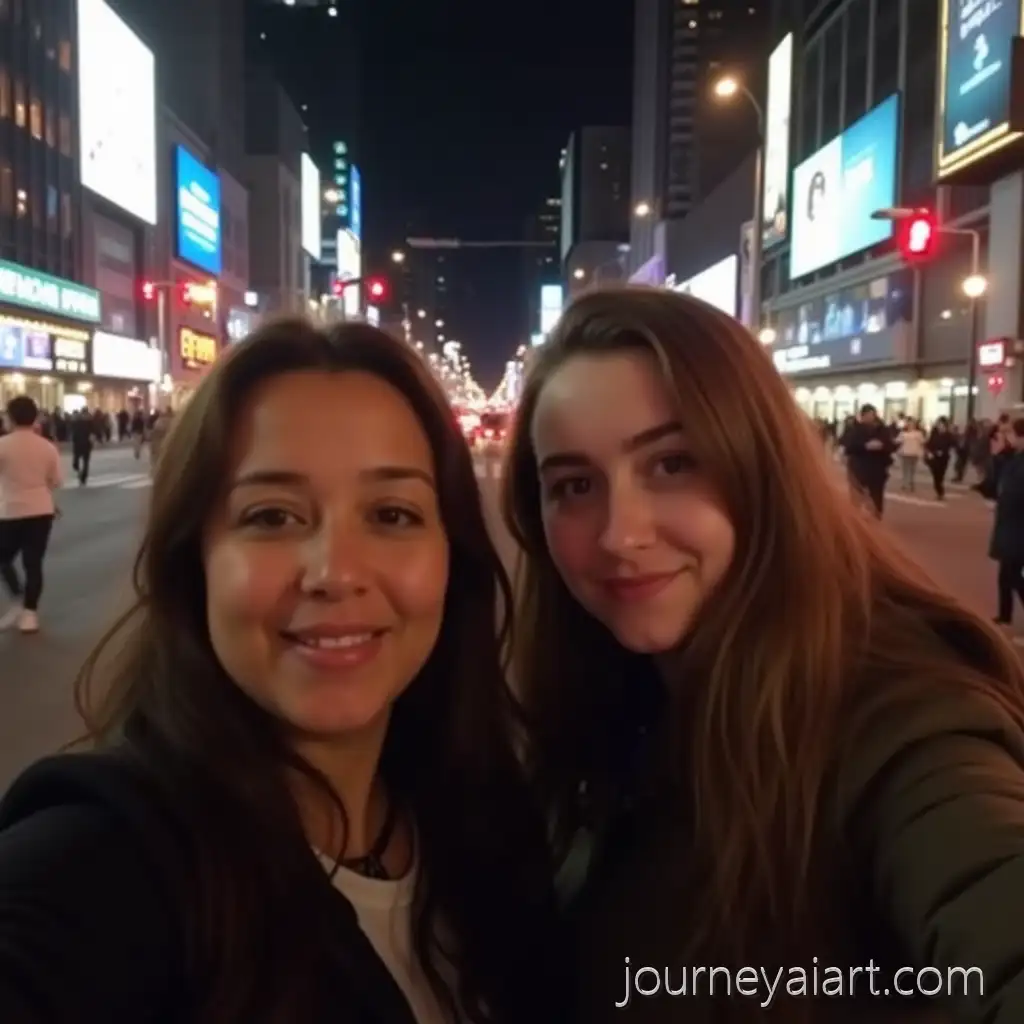 Casual-Nighttime-iPhoneAI-Image-Prompt-Expansion-Selfie-with-Motion-Blur-and-Neon-City-Lights