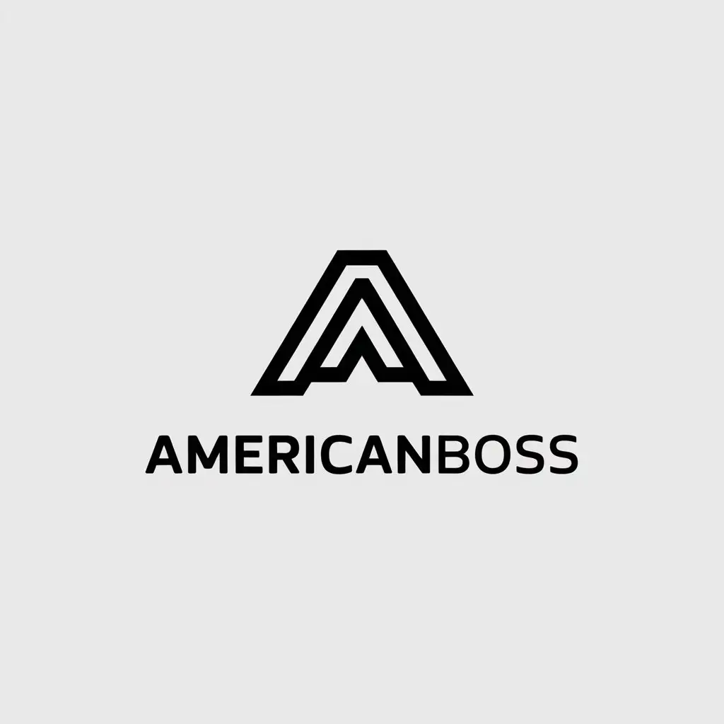 LOGO Design for AmericanBoss Minimalistic A Symbol for Technology Industry with Clear Background