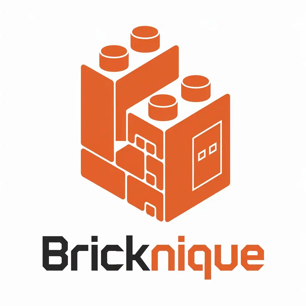 LOGO Design for BRICKNIQUE Lego Alternative Building Blocks with Modern and Clean Aesthetic