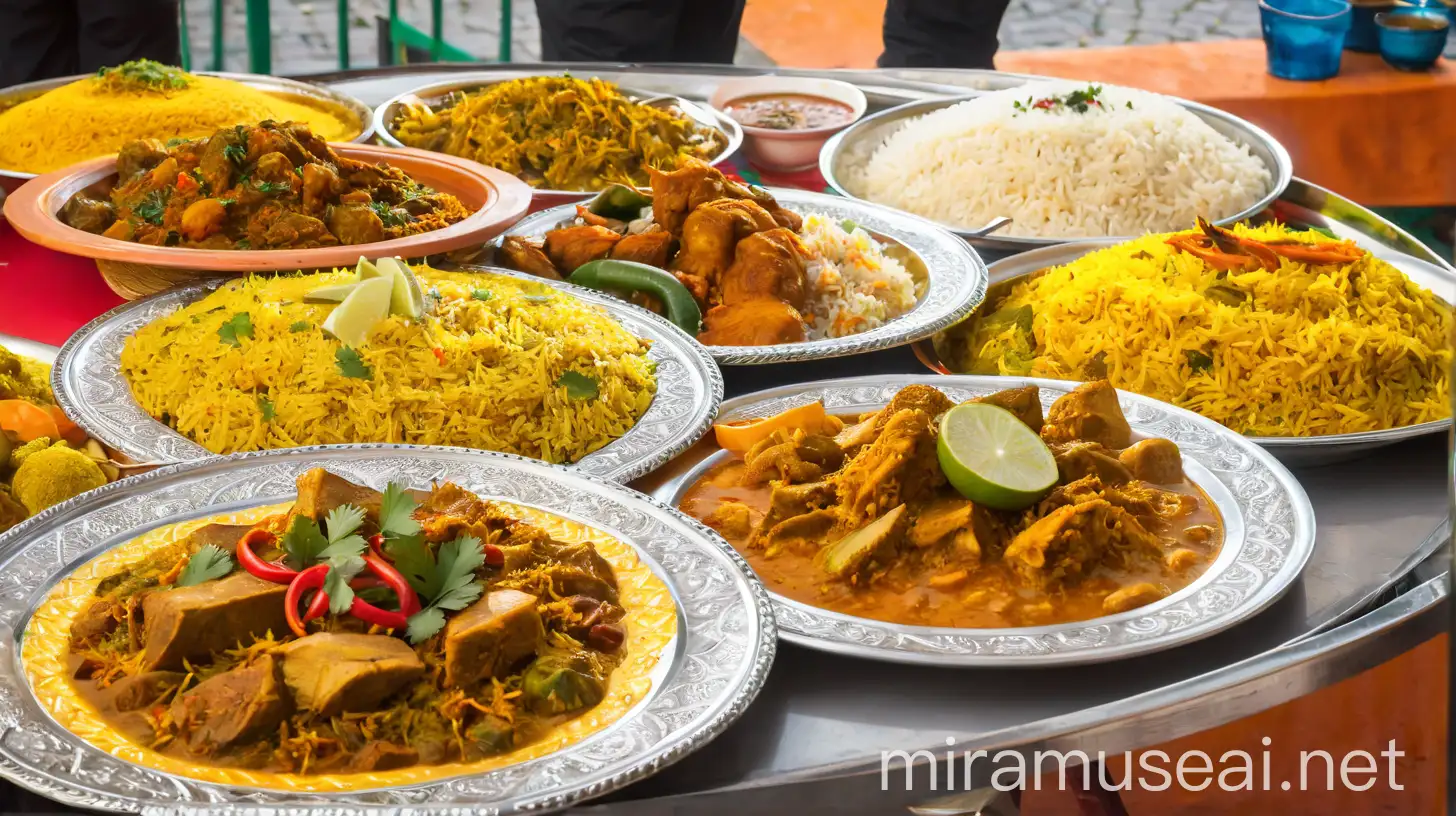 Vibrant Indian Street Food Spread with Traditional Dishes