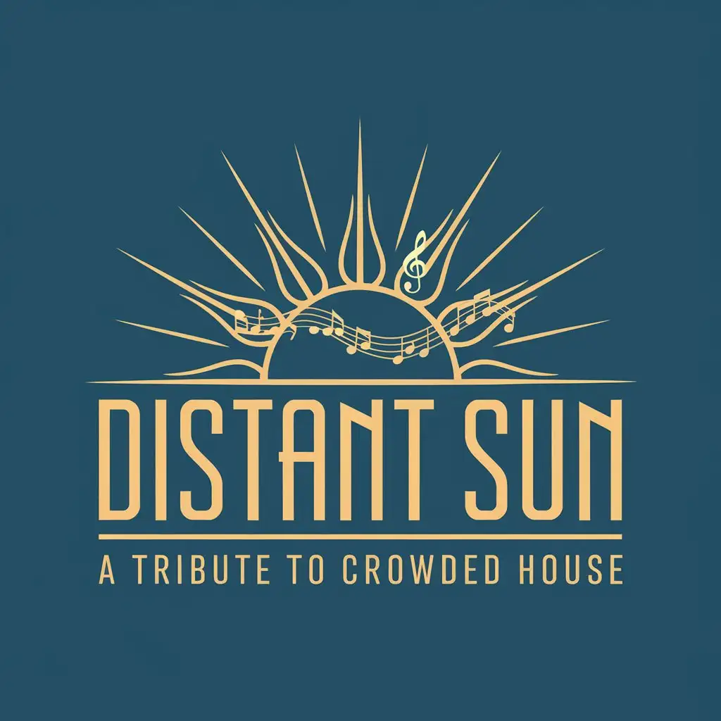 LOGO Design for Distant Sun A Tribute To Crowded House with Animated and Static Options