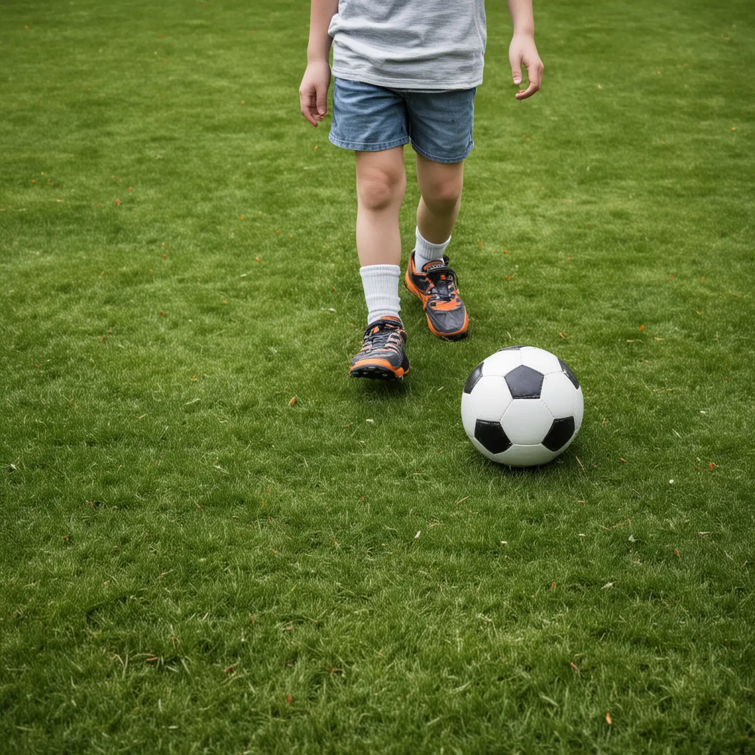 Childs-Football-on-Green-Lawn