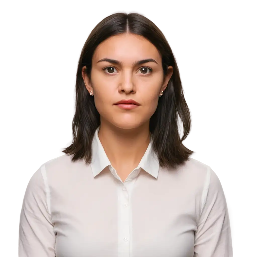 Professional-ID-Photo-PNG-American-Woman-33-Years-Old-Collared-Shirt