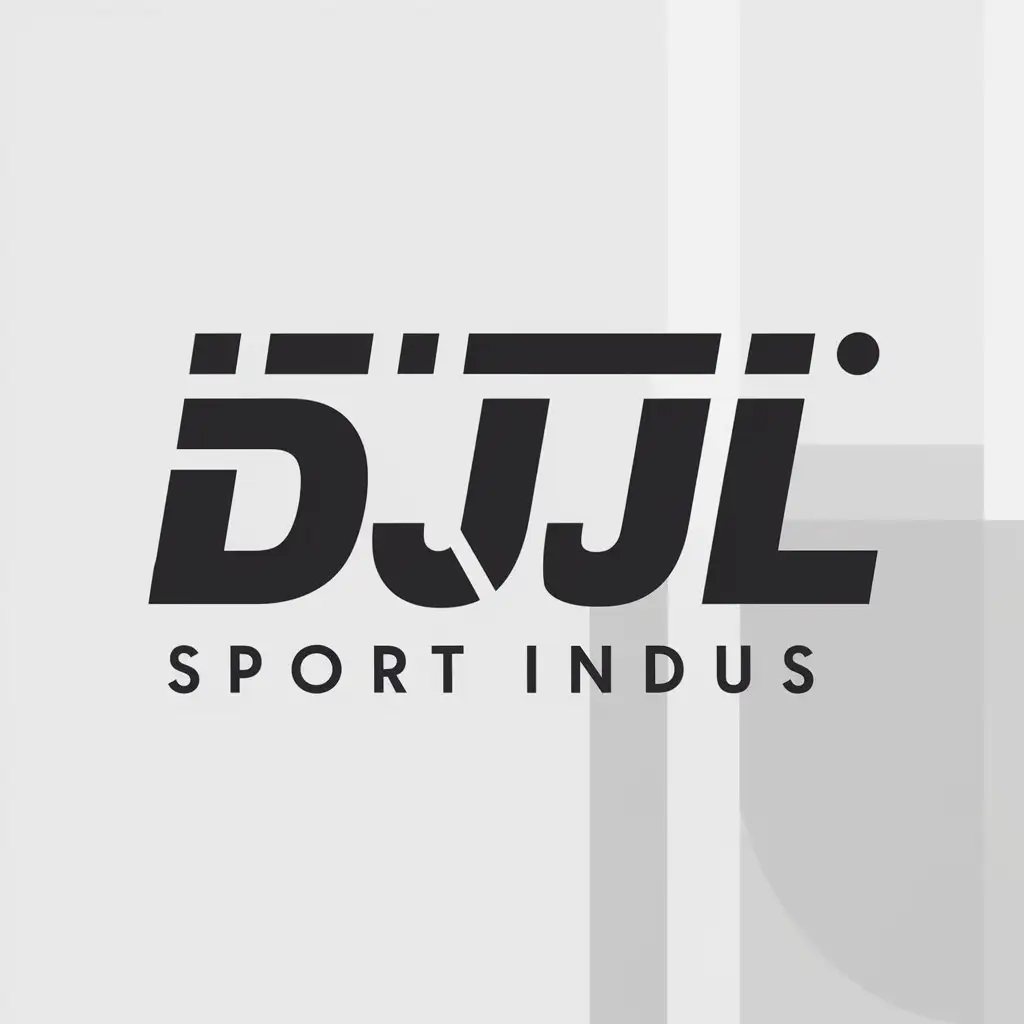 a logo design,with the text "DJJL", main symbol:Text DJJL,Moderate,be used in sport industry,clear background