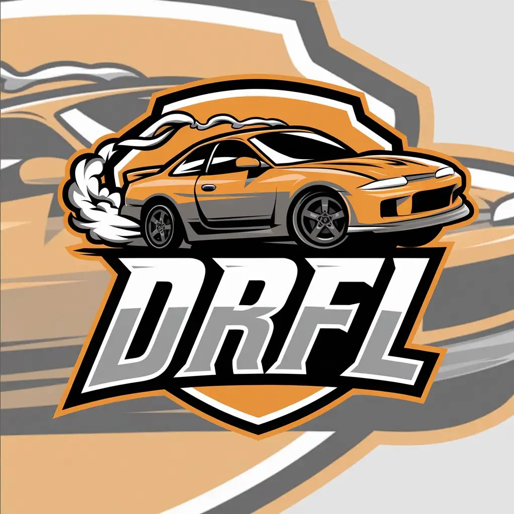 LOGO-Design-for-Drift-Drift-Symbol-with-Drfl-Text-in-Vector-Style