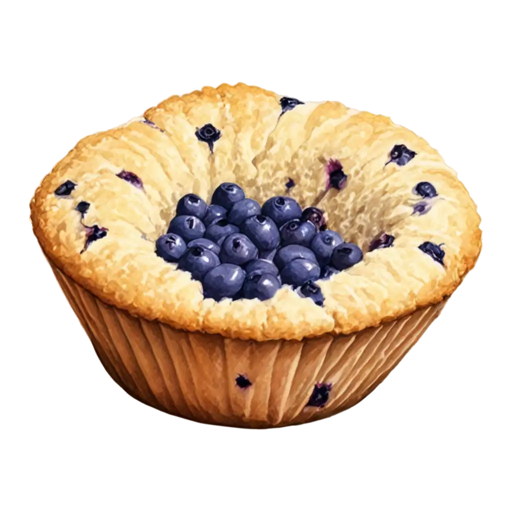 1 lemon blueberry muffin cartoon