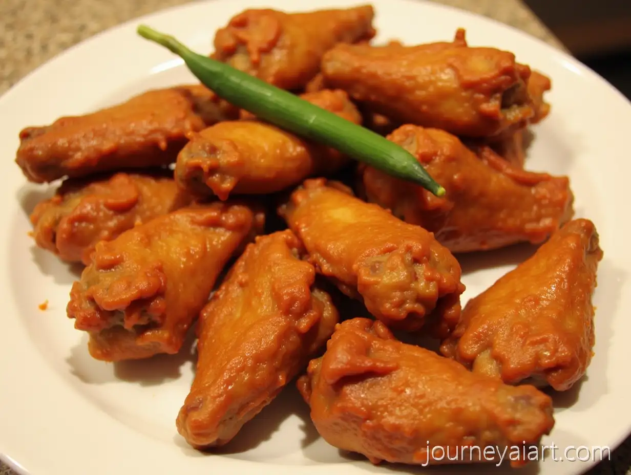 Delicious-Buffalo-Wings-on-a-PlateAI-Image-Expansion-with-Tangy-Sauce