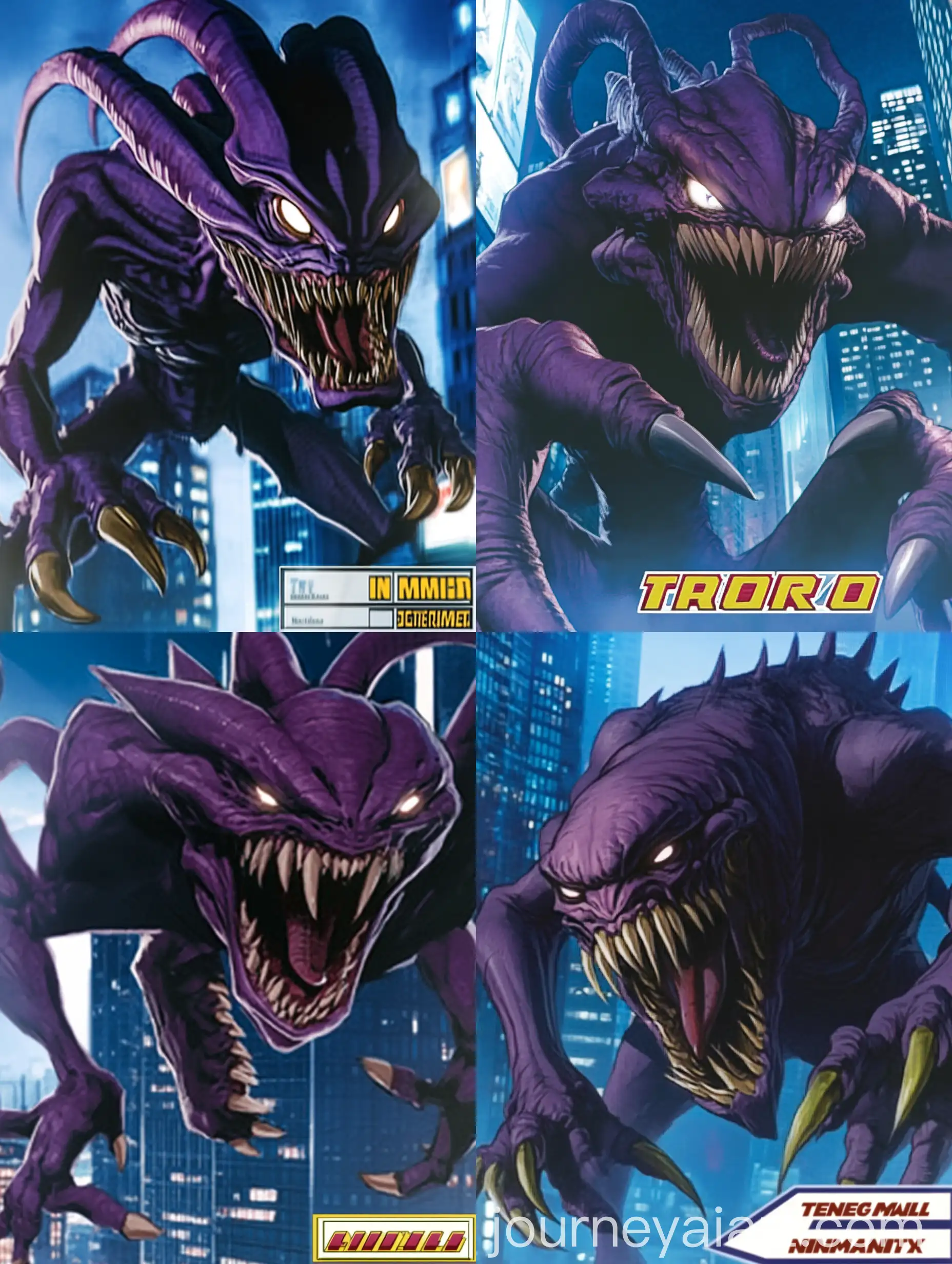 Ferocious-Purple-Alien-Monster-Roaring-in-New-York-City-Night