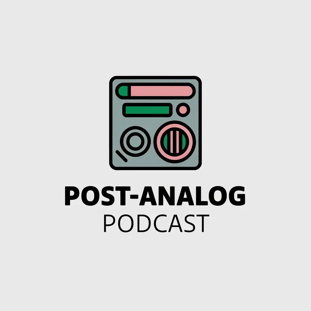 LOGO-Design-for-PostAnalog-Podcast-Walkman-Symbol-Minimalist-Style-Internet-Industry