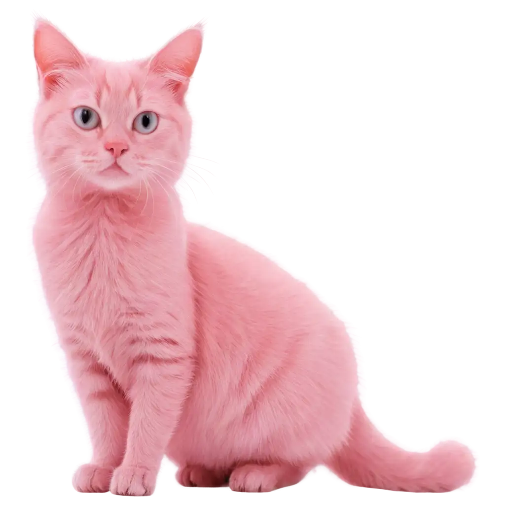 Pink-Cat-PNG-Image-Artistic-Creation-with-Vibrant-Clarity