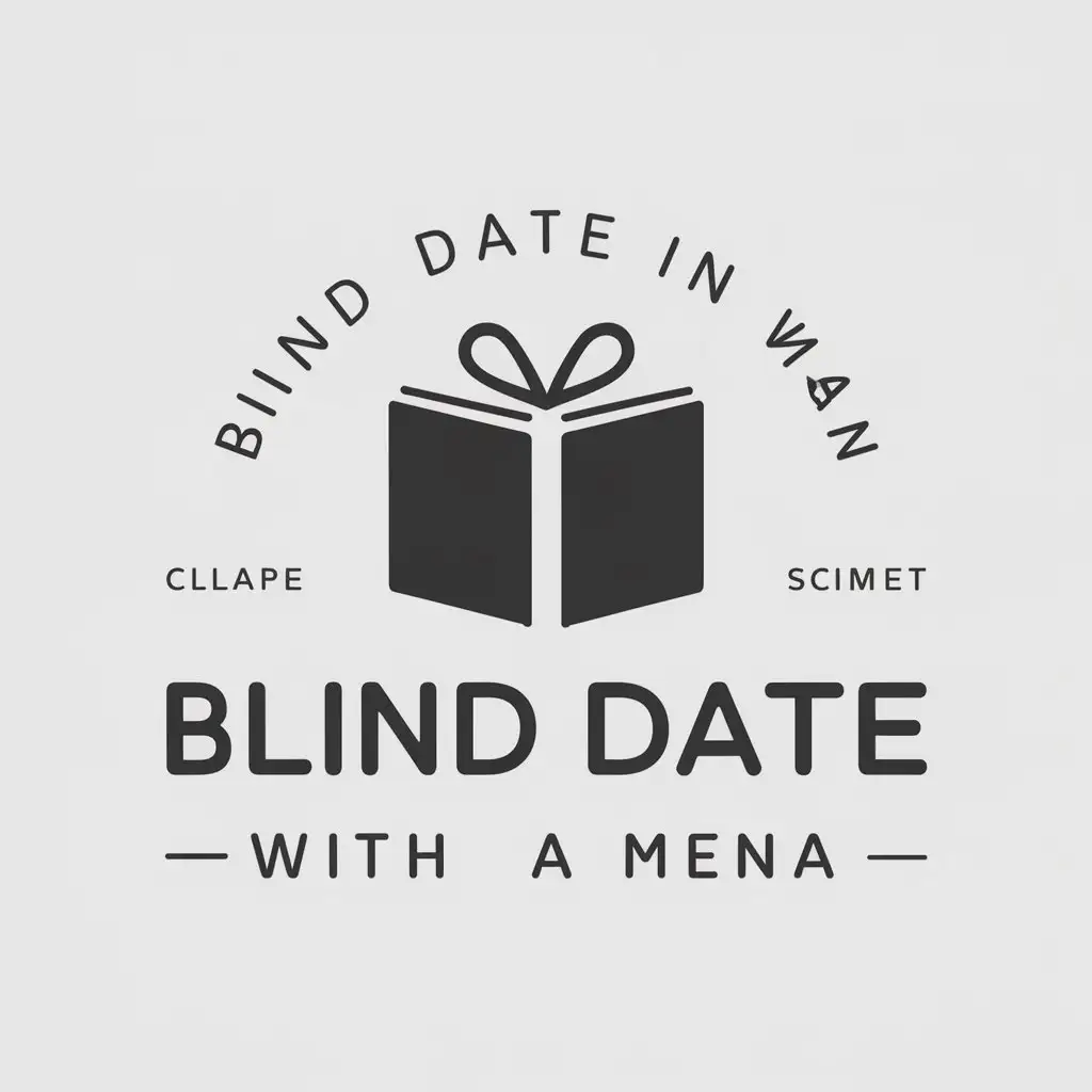 LOGO Design For Blind Date with a Book MENA Book Gift Theme in Vector Style