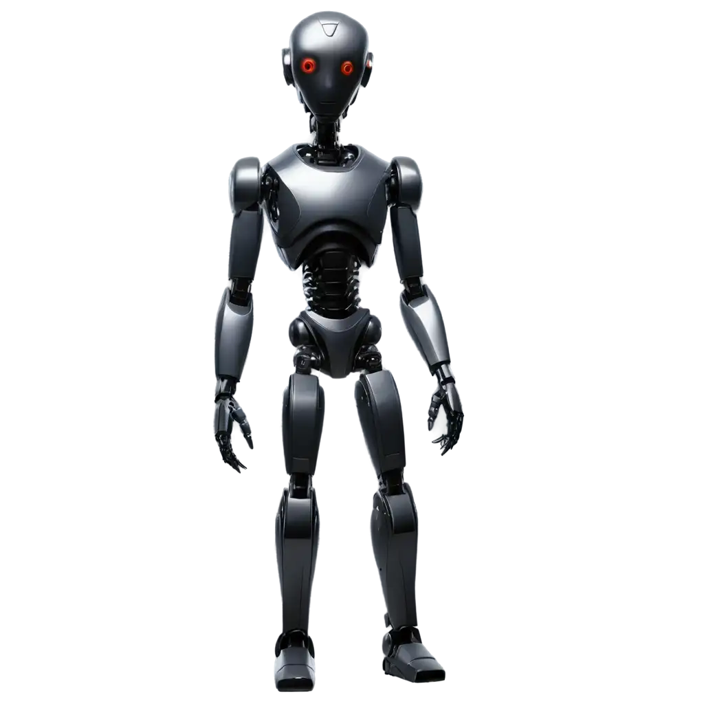 Realistic-Slim-DarkColored-Robot-PNG-Image-HighQuality-Transparent-Robot-Design-for-Digital-Use