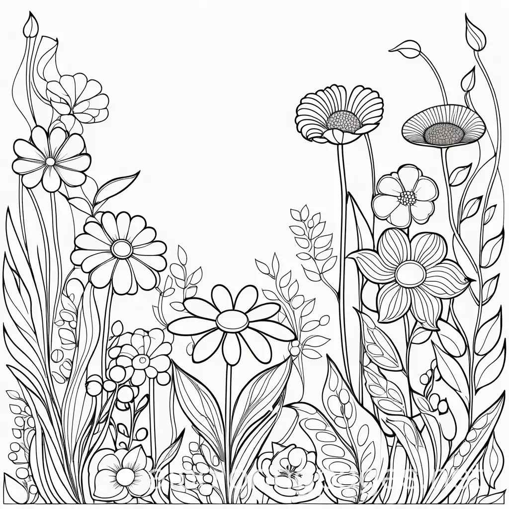 Diverse-Flower-Coloring-Page-for-Kids