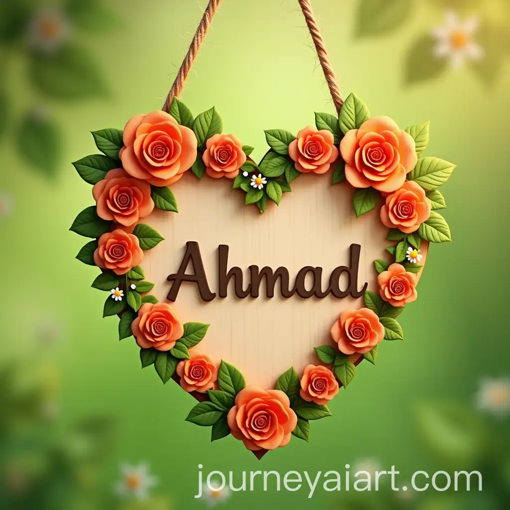 HeartShaped-Wooden-Plaque-with-Vibrant-Orange-Roses-and-PersonalizedAI-Art-Prompt-Expansion-Name-Ahmad