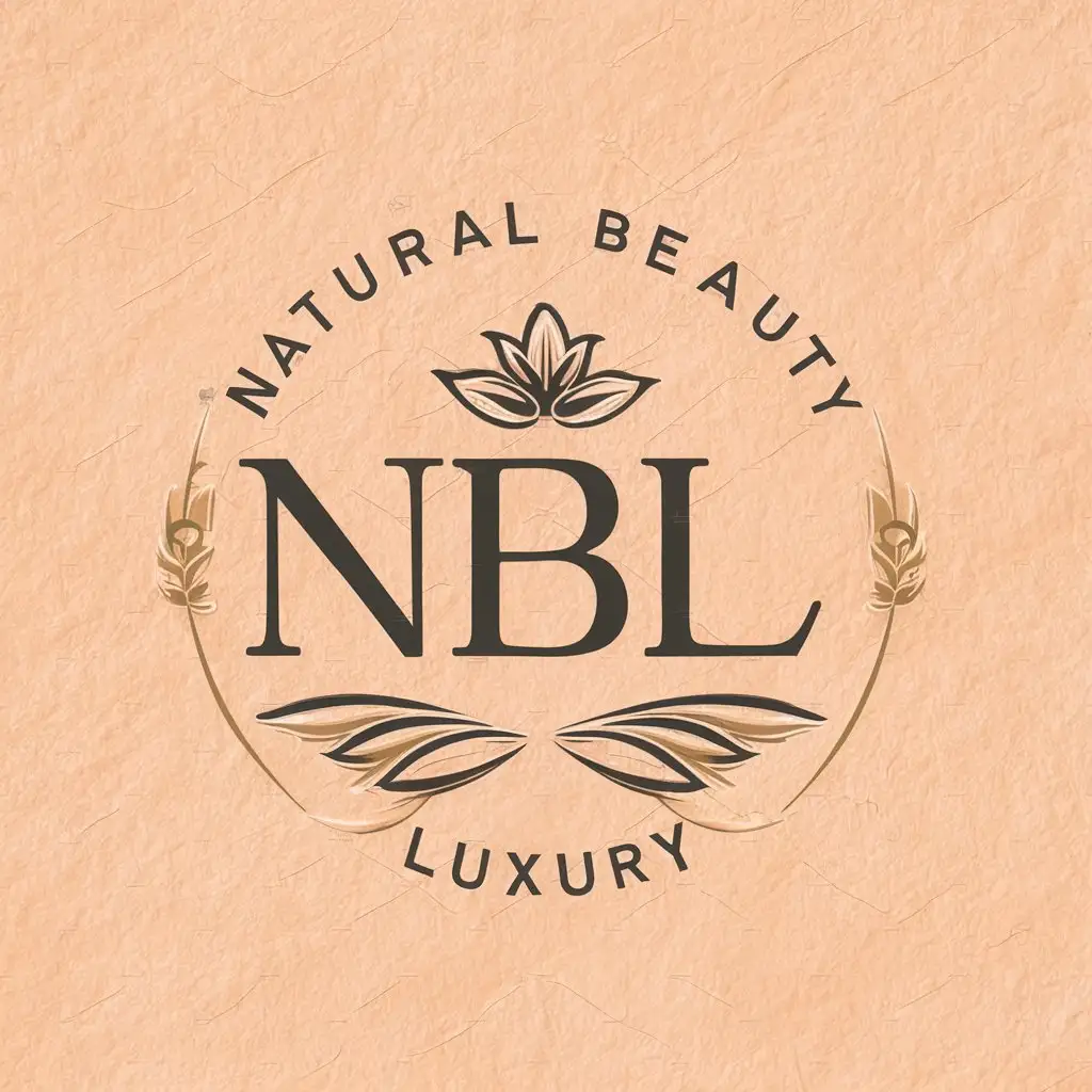 LOGO-Design-for-Natural-Beauty-Luxury-NBL-in-Vector-with-a-Focus-on-Elegance-and-Natural-Elements