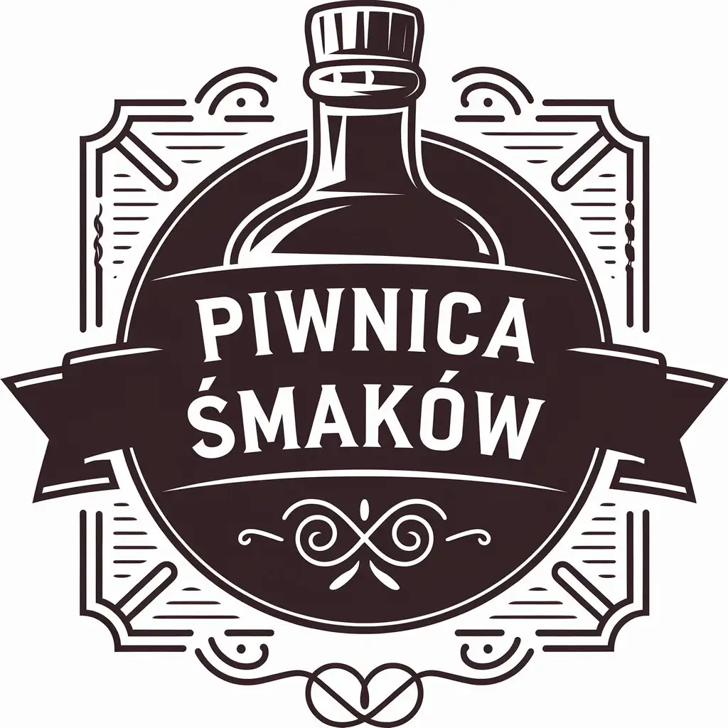 LOGO Design for Piwnica Smakw Bottle of Alcohol Symbol for Retail Industry