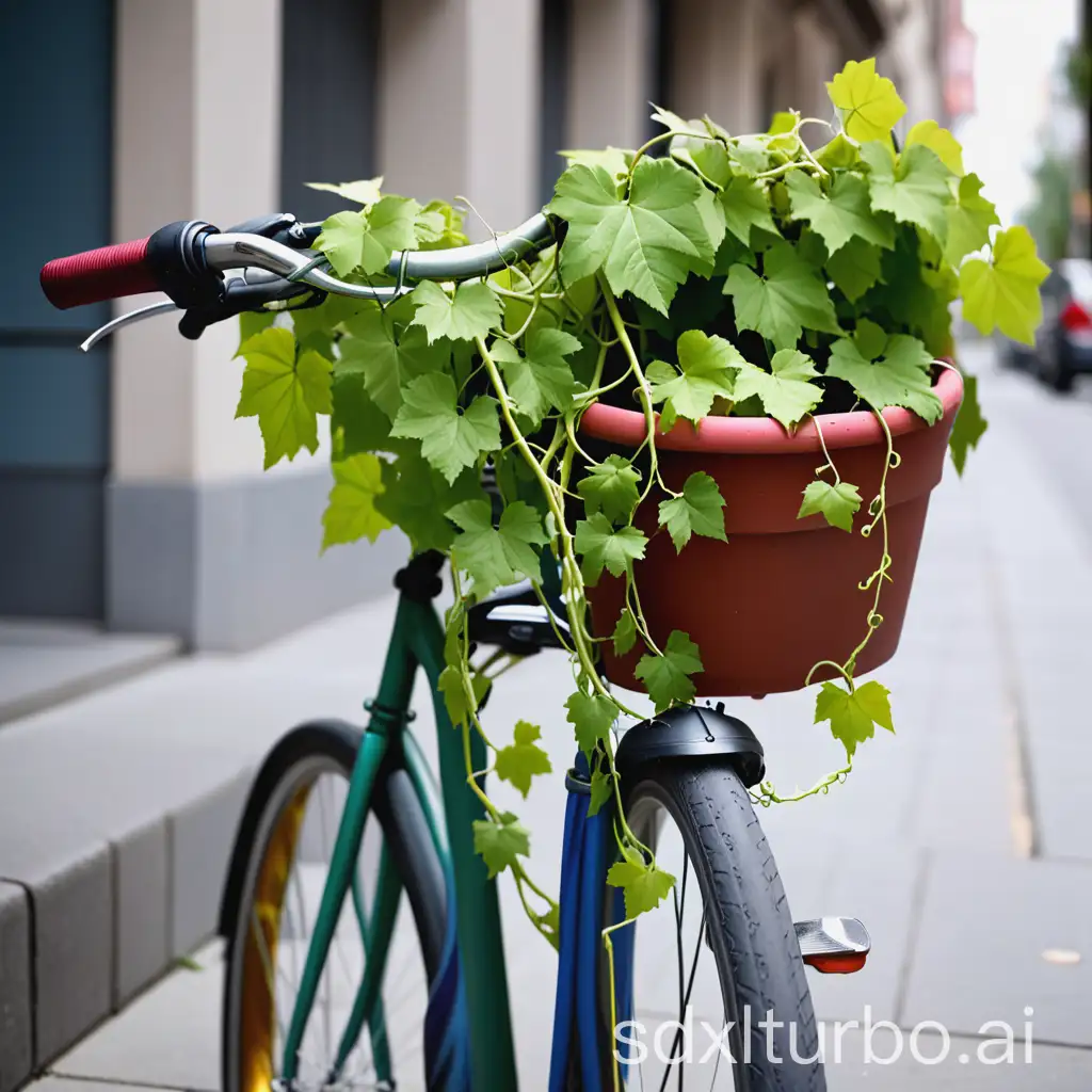 Vine-Wrapped-Around-Bicycle-in-Lush-Nature-Setting