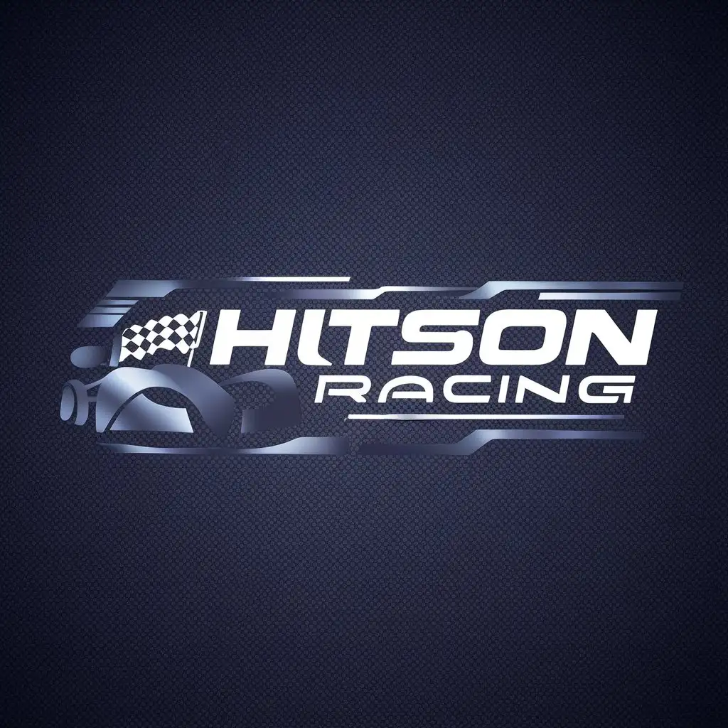 a logo design,with the text "hutson racing", main symbol:motor racing,complex,clear background