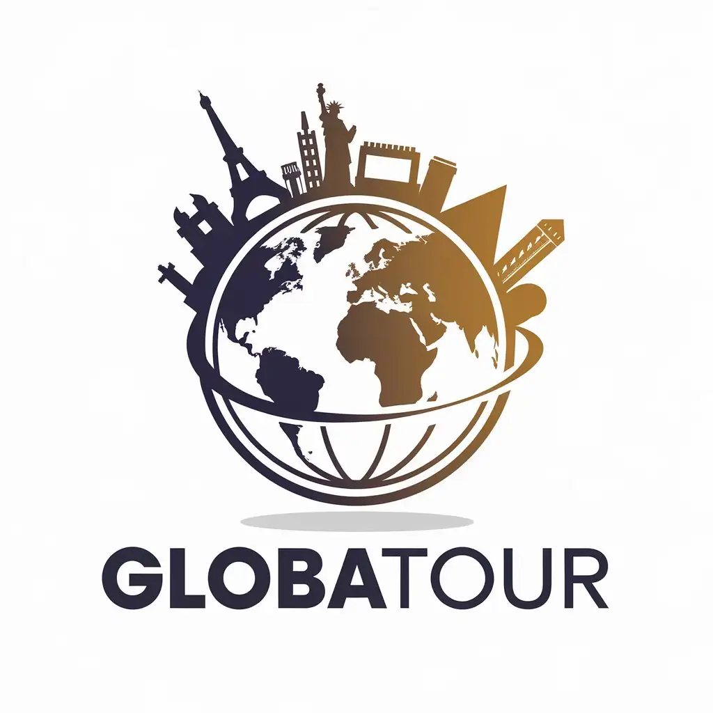 LOGO Design for GlobaTour Travel and World Destinations Symbol with Modern and Minimalistic Style