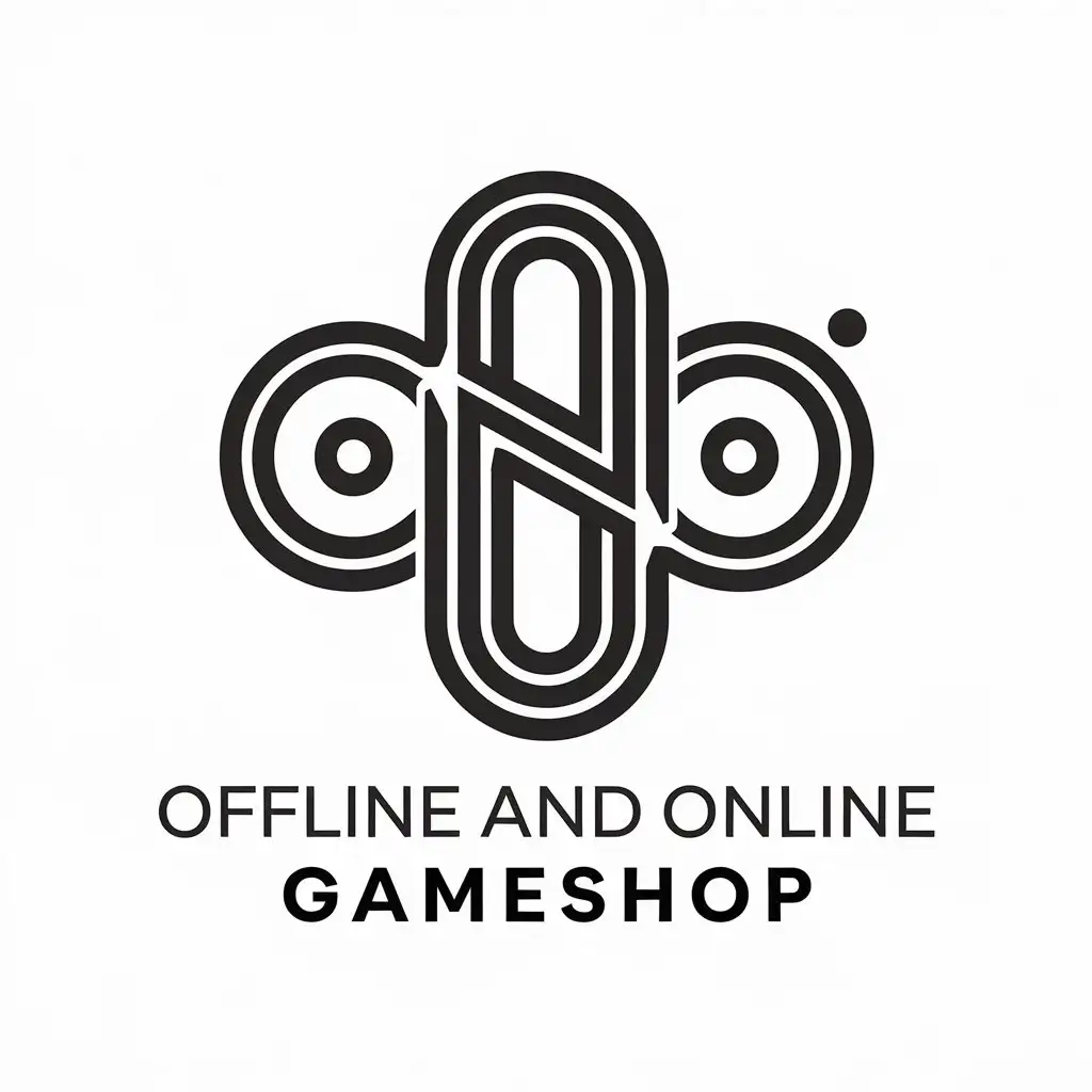 LOGO Design for OandOshop Vector Logo for Offline and Online Gameshop with Clear Background