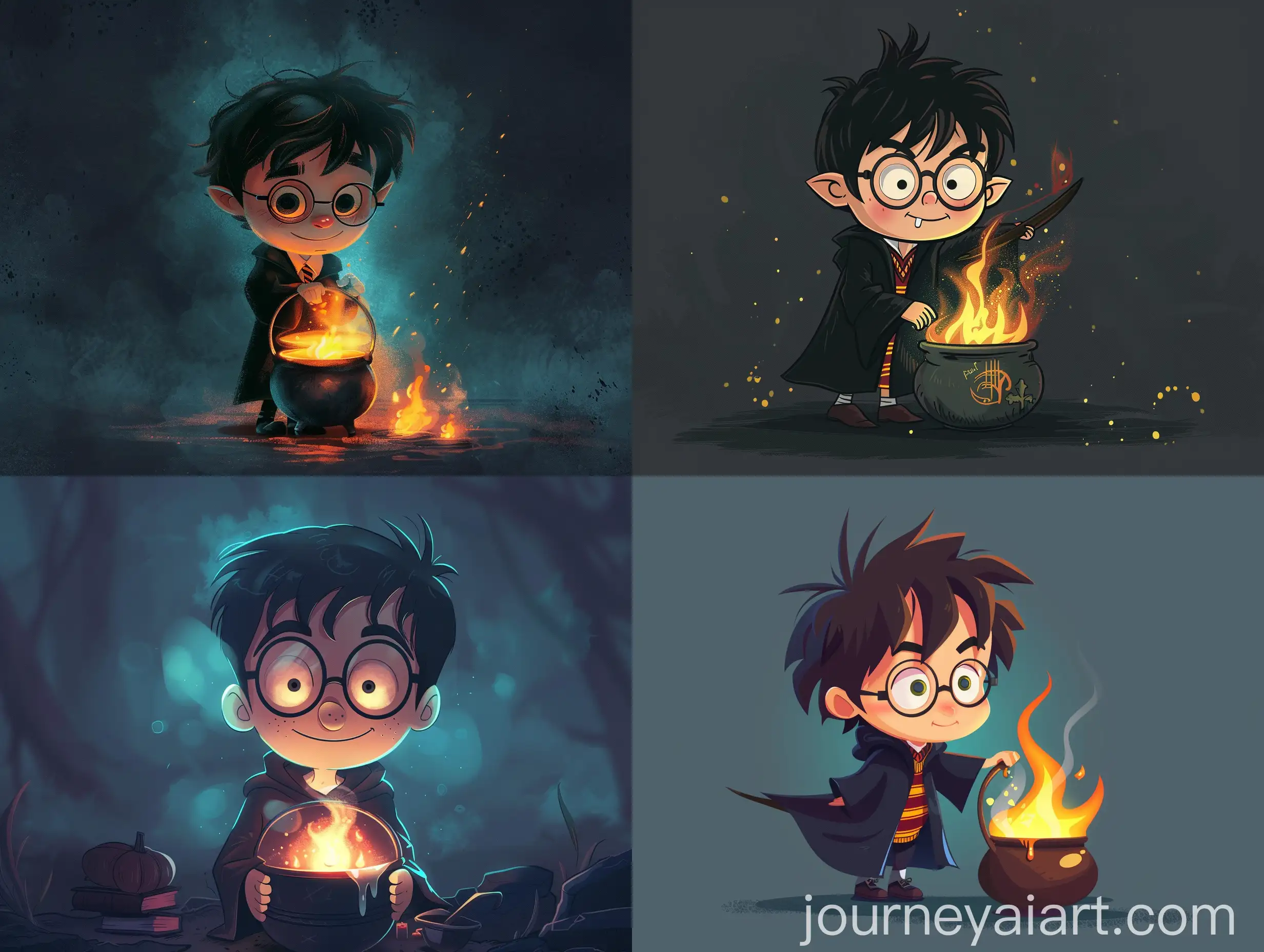 Harry-Potter-Brewing-Magic-in-the-Style-of-Bill-Watterson