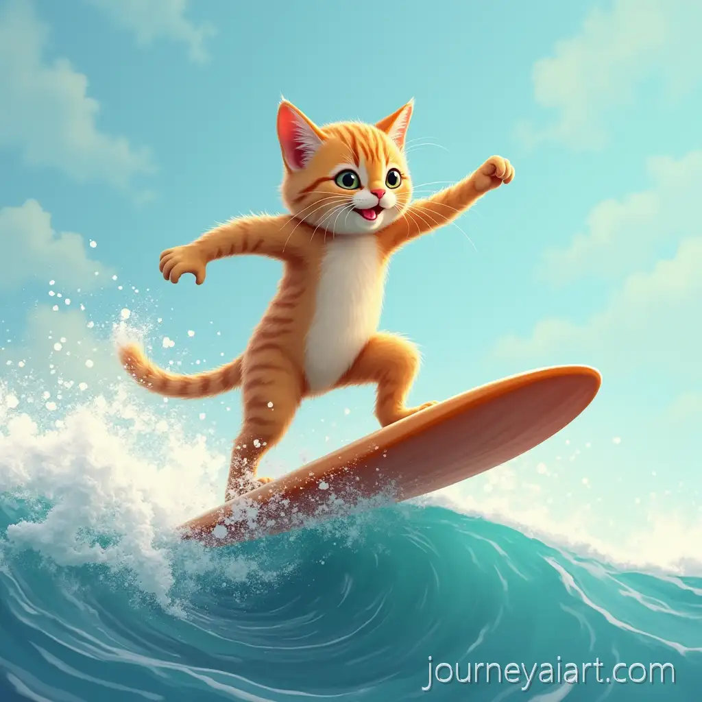 Cat-Surfing-on-Waves-in-aAI-Art-Prompt-Expansion-Tropical-Beach-Setting