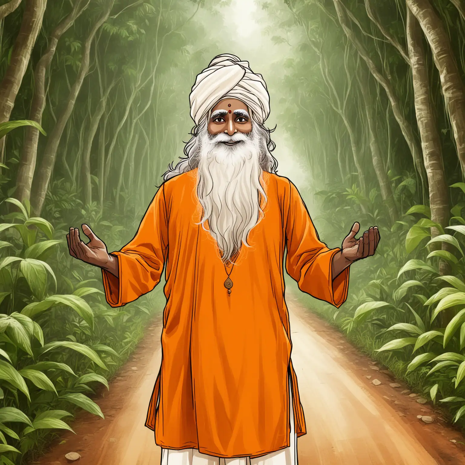 Indian-Yogi-Sadhguru-Speaking-on-Jungle-Road