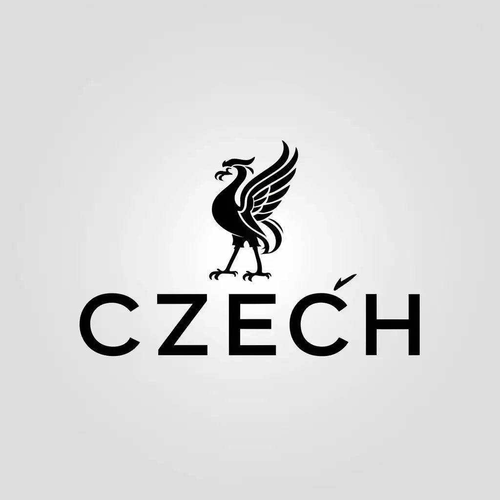 a logo design,with the text "czech", main symbol:phoenix of Liverpool football club (liverbird),Minimalistic,be used in Others industry,clear background