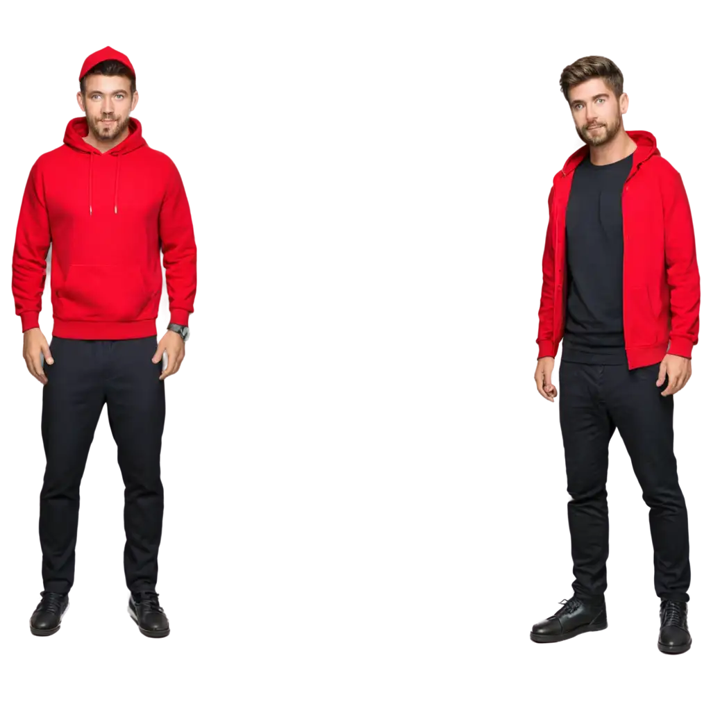 Red-Hoodie-PNG-Image-Without-Cap-HighQuality-Transparent-Background-for-Versatile-Usage