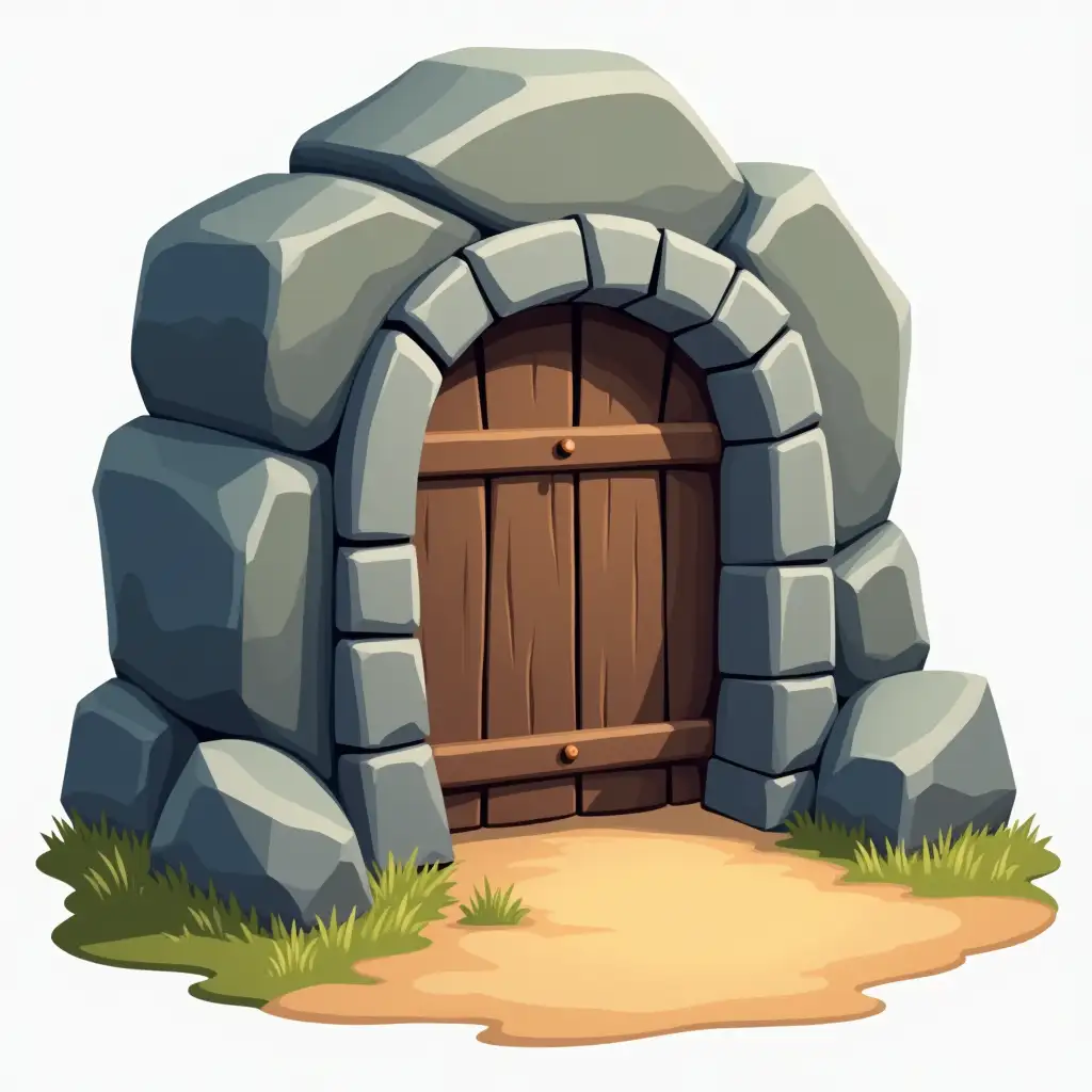 Cartoon-Style-Game-Icon-Featuring-a-Stone-Quarry