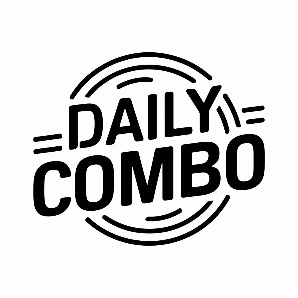 a vector logo design,with the text "Daily Combo", main symbol:Coin, coins,Moderate,be used in Entertainment industry,clear background