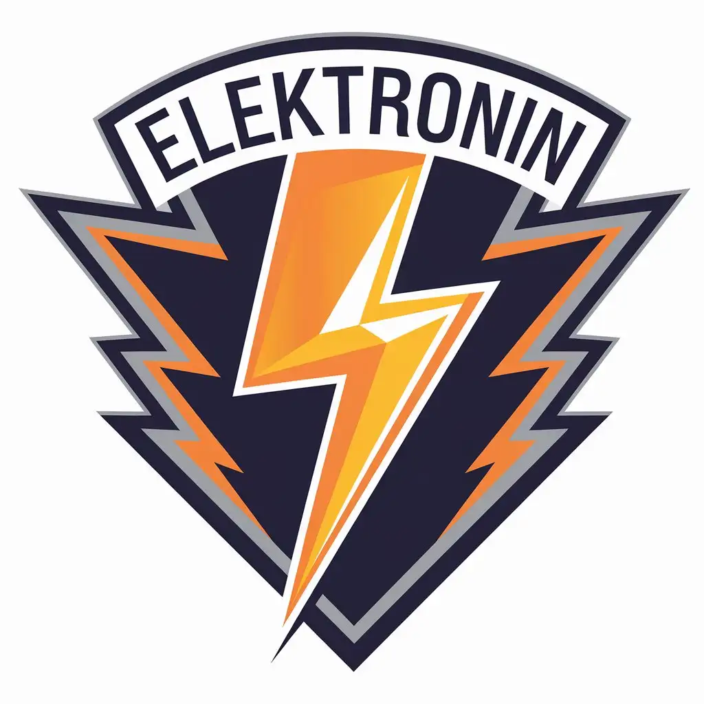 LOGO Design for Elektronin Modern Automotive Industry Symbol with Electric Energy