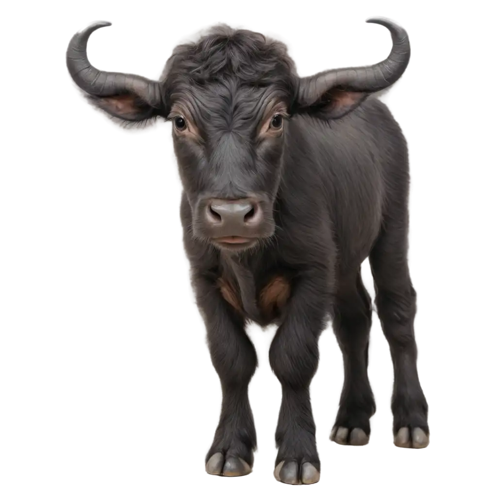 Black-Calf-of-a-Buffalo-PNG-Image-for-Clear-and-Versatile-Use