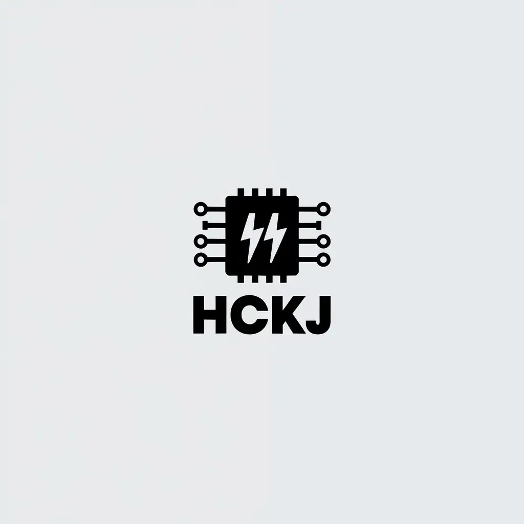 LOGO Design for HCKJ Minimalistic Software and Technology Theme for Low Voltage Industry