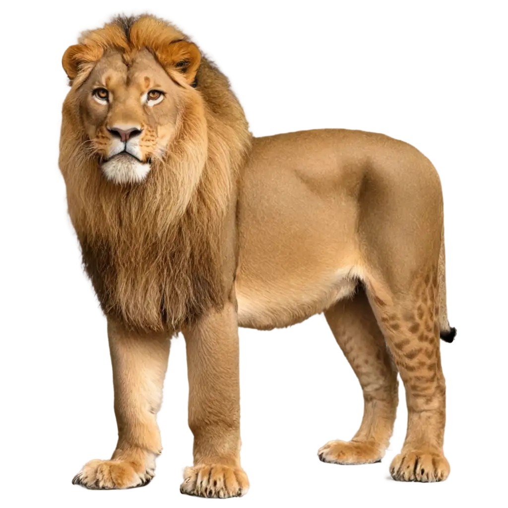 Real-Side-Standing-Lion-PNG-Image-HighQuality-Transparent-Format-for-Versatile-Use