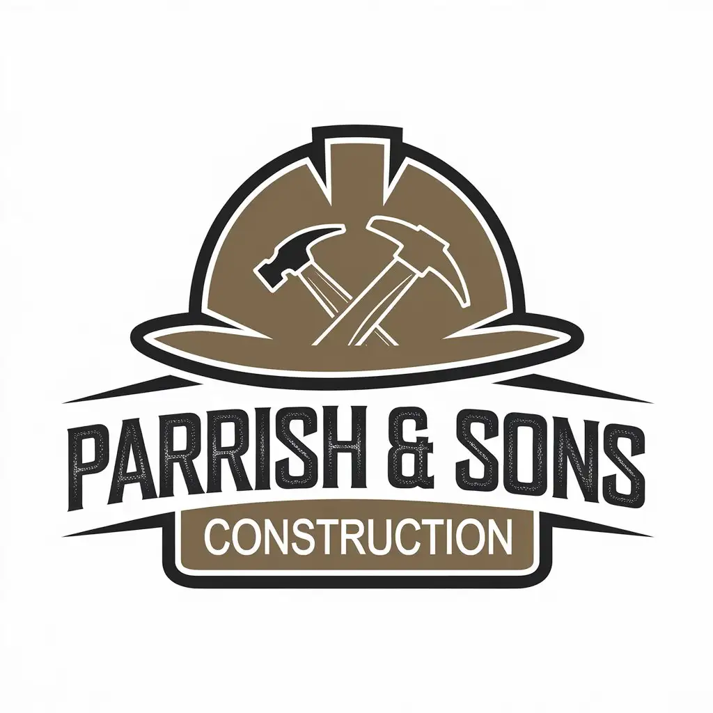 LOGO Design for Parrish Sons Construction 10th Anniversary with Legacy and Growth Elements