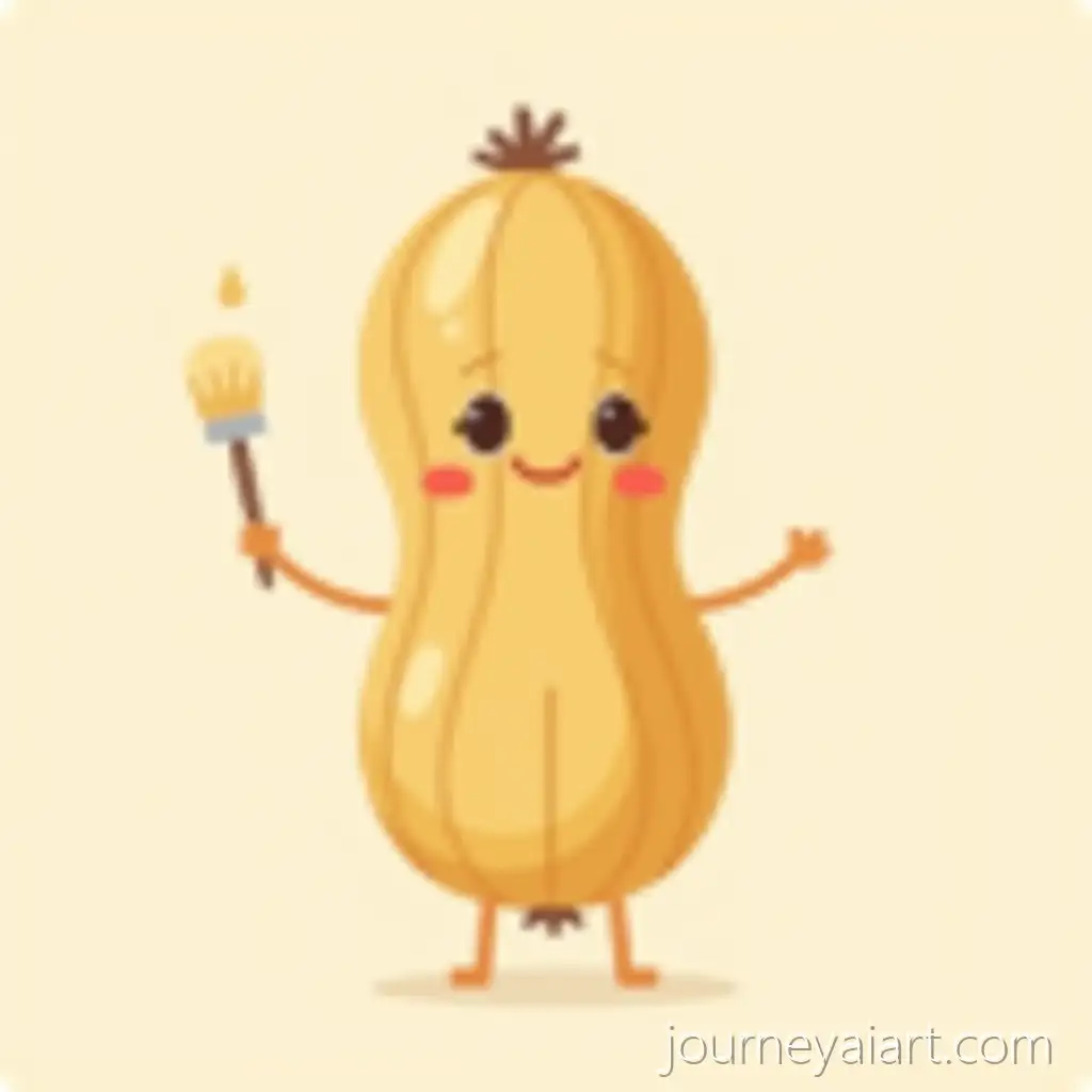 Friendly-Peanut-Mascot-for-MarinatedAI-Image-Prompt-Expansion-Snack-Brand