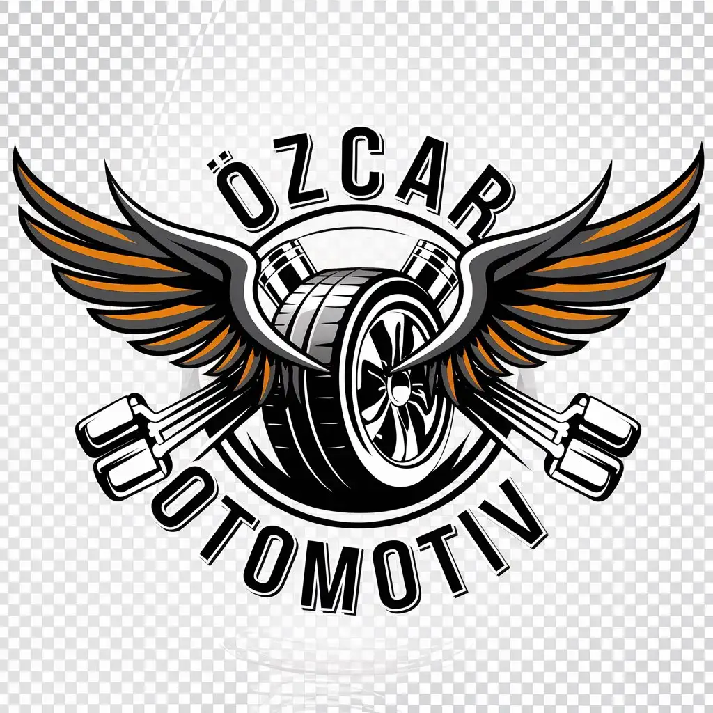 LOGO Design for zCar Otomotiv Dynamic Wings Tire and Piston Theme for Automotive Industry