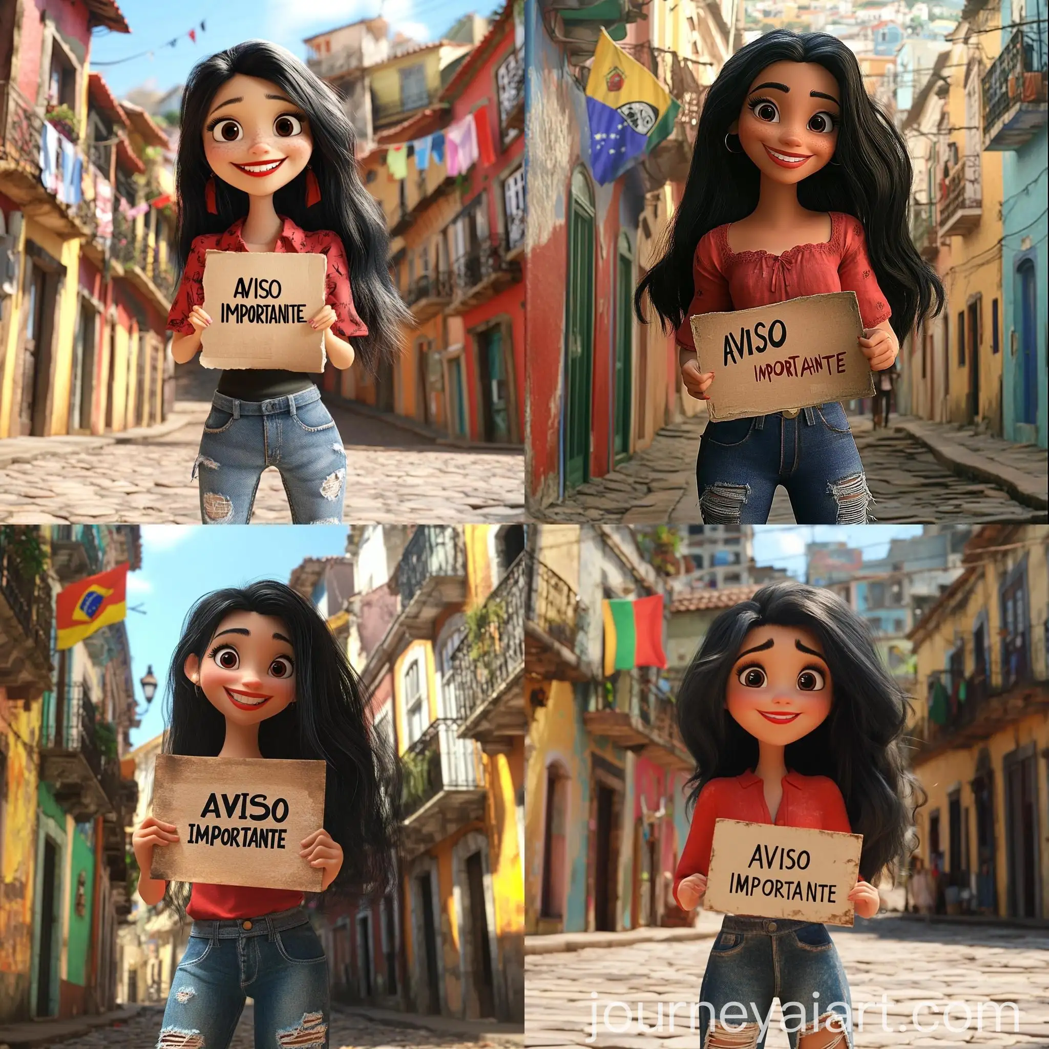 Cheerful-Disney-Pixar-Style-Girl-in-Pelourinho-Salvador-Bahia