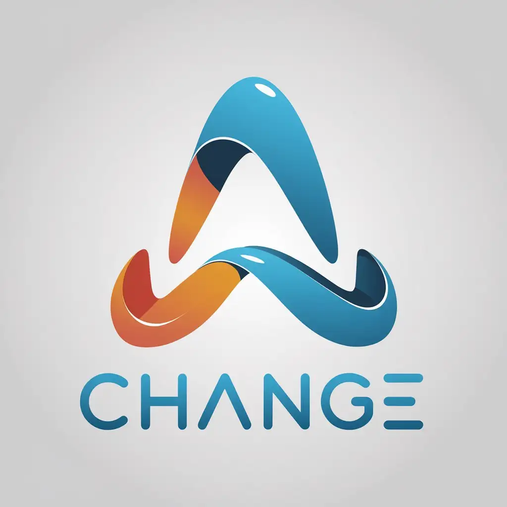 LOGO Design for CHNGE Vector Logo with Delta Sign for the Medical Dental Industry in Orange