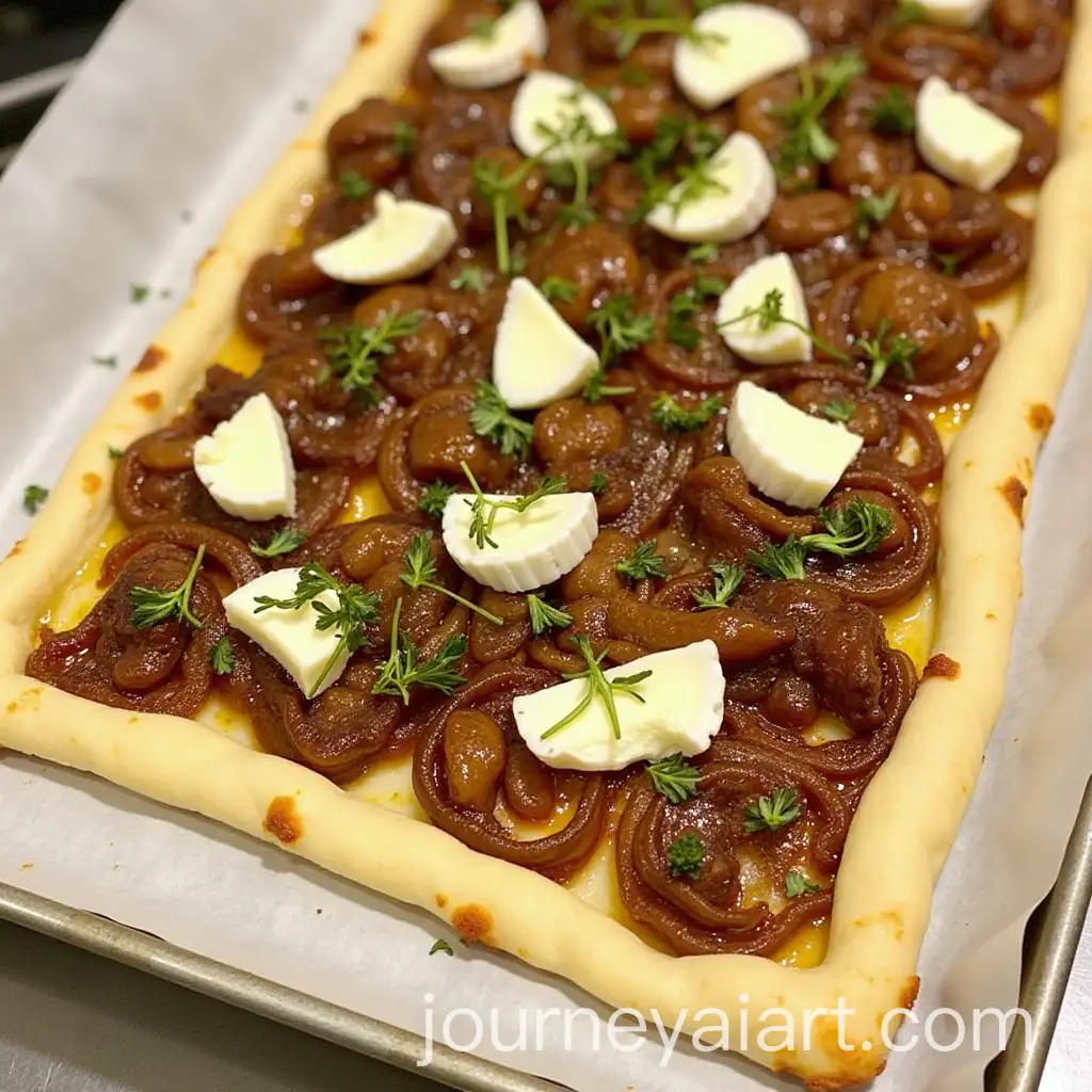 Rustic-Kassler-and-Caramelized-Onion-Tart-with-Brie-Cheese-and-Fresh-Thyme