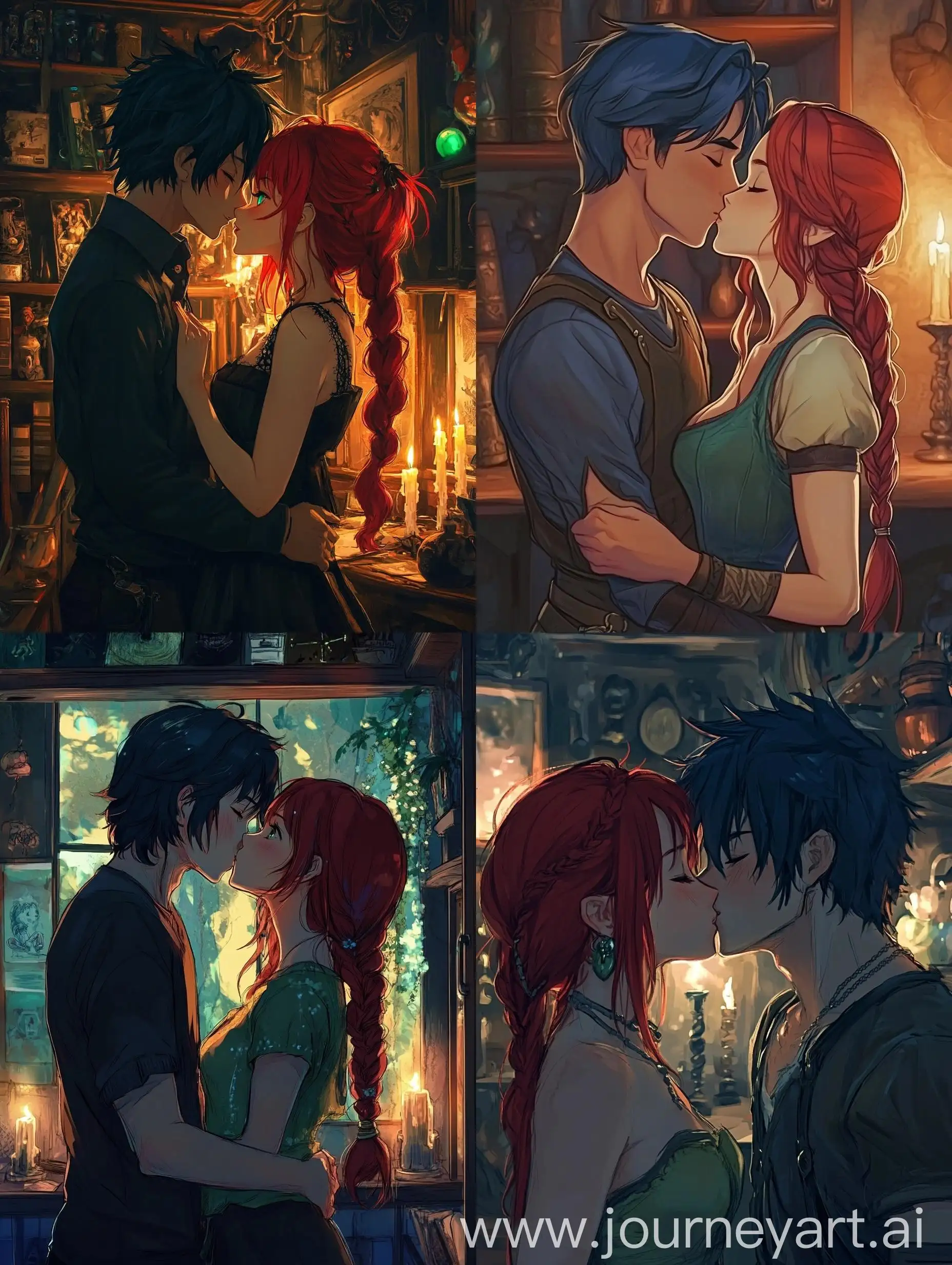 Anime-Boy-and-Girl-Kiss-in-Fantasy-Office-Setting