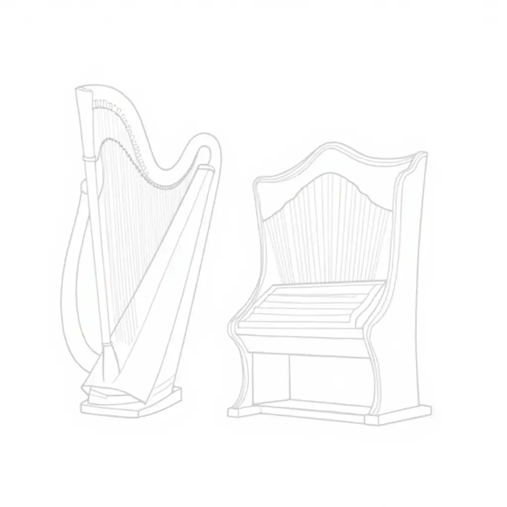 Harp-and-Harpsichord-for-Kids-Coloring-Page