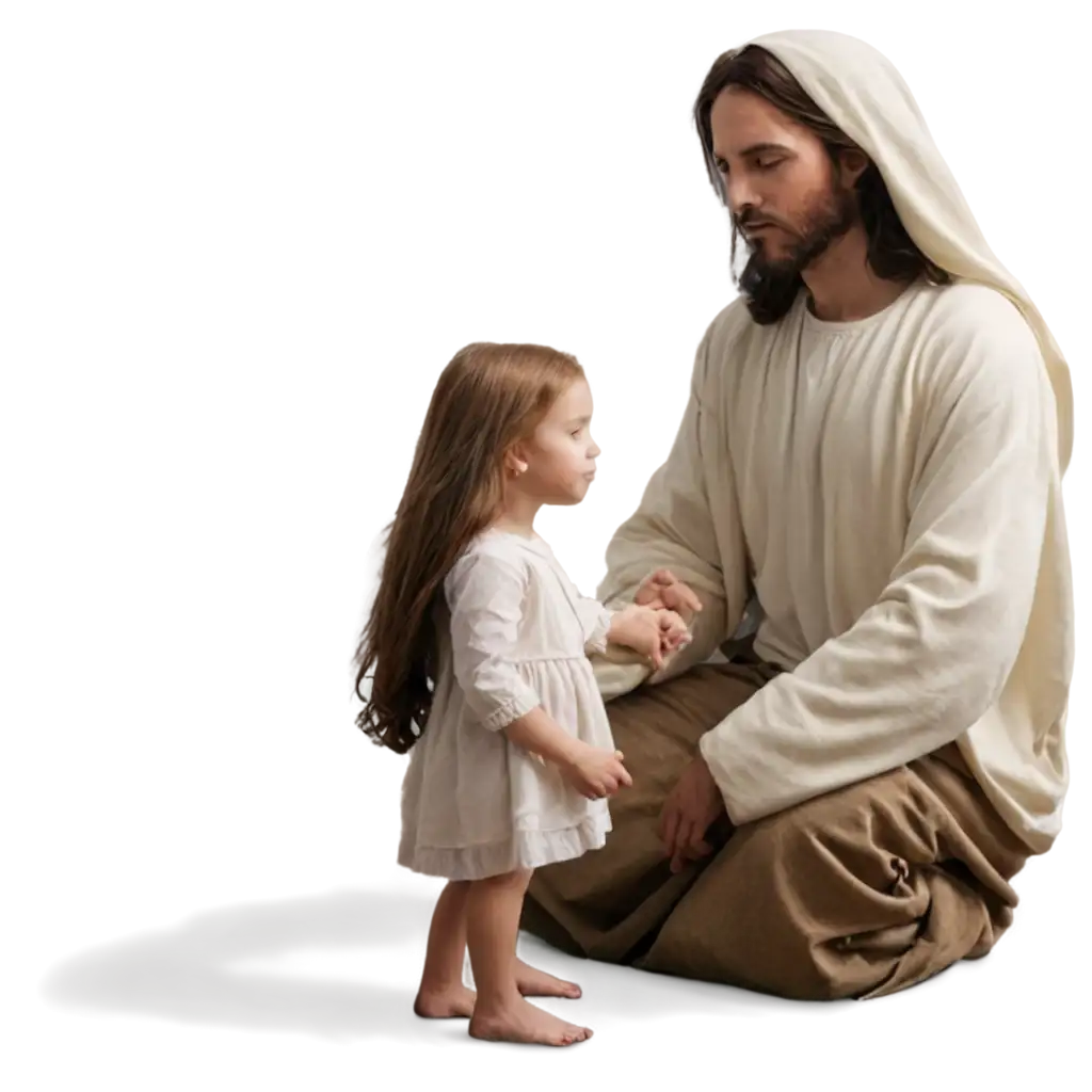 Jesus-and-Little-Girl-PNG-Image-for-Inspirational-and-Religious-Themes