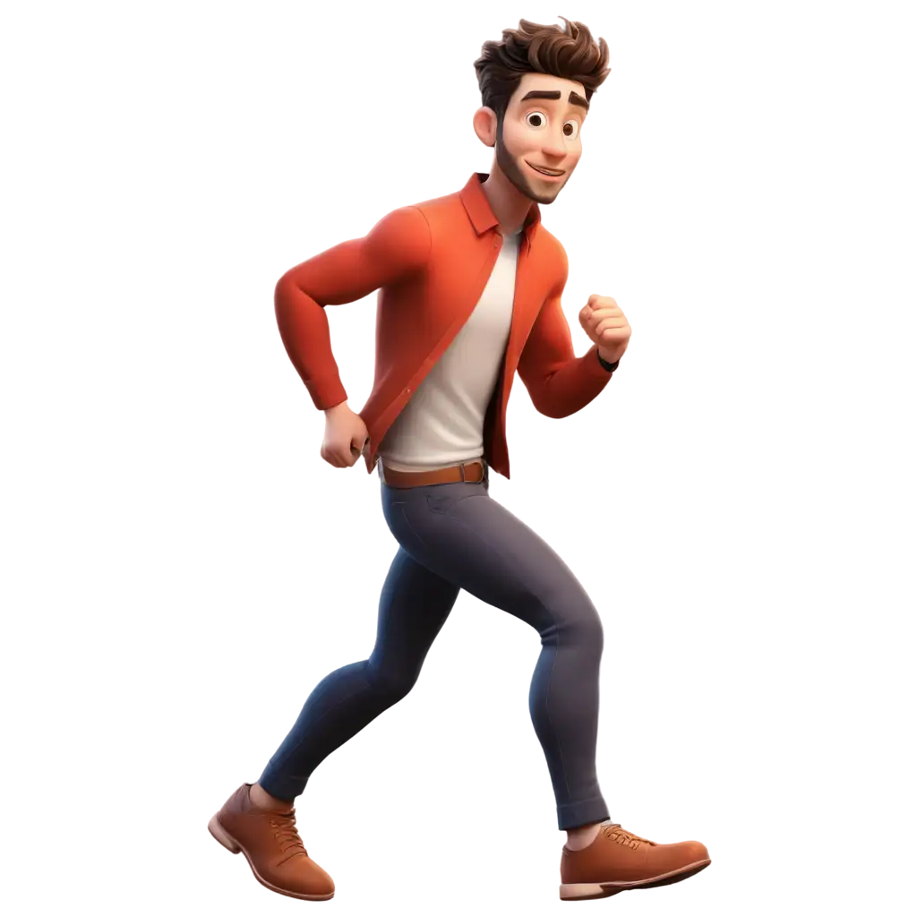 Handsome-Cartoon-Man-Rushing-Anxiously-HighQuality-PNG-for-Stunning-Detail