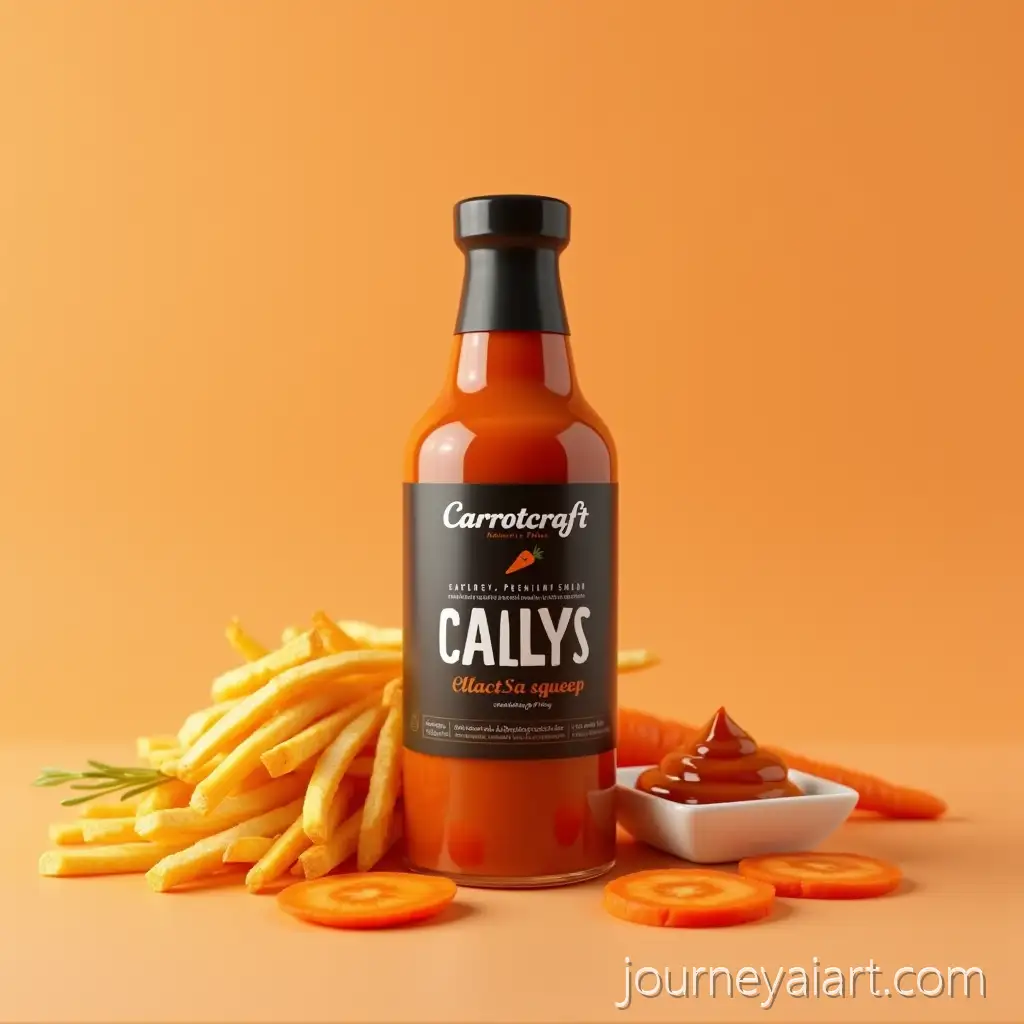 Premium-Advertisement-for-CarrotcraftCarrotcraft-ketchup-advertisement-Carrot-Ketchup-with-French-Fries-and-Carrot-Slices